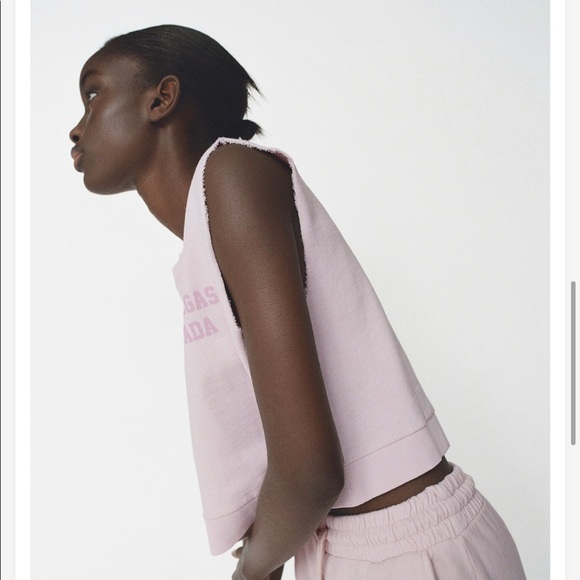 Zara Tops Nwt Zara Las Vegas Nevada Sleeveless Crop Top Womens Size